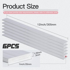 6061 Aluminum Flat Bar 1/8″ x 1″ x 12″ – 6 Pieces – General Purpose