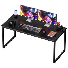 Computer Desk 55″ Large Laptop PC Study Writing Table Simple Office Desk Black
