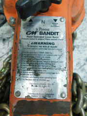 Columbus Mckinnon CM Bandit Lever Chain Hoist Comealong BAN3002, 3 Ton, 20′ Lift