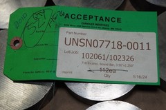 718 Inconel Round Bar Slab – 3.50″ x 1.25″ 3.5 pounds LBS