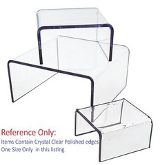 T’z Tagz Any 4-Inch-Deep Clear Acrylic Riser Display Stand New 2 Pack Variation