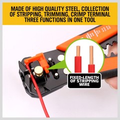 Self Adjusting Insulation Wire Stripper Cutter Crimper Cable Stripping Tools 8″