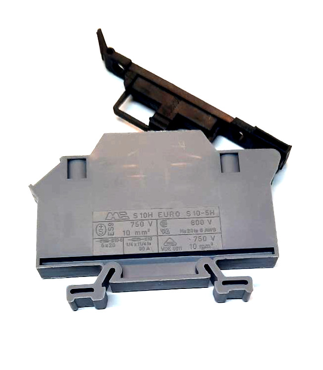 Automation Direct S10H (S10-5H) DIN Rail Terminal Fuse Holder. 4A-32 Lot of 25