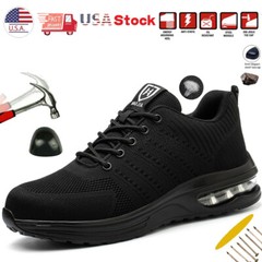 Men’s Sneakers Indestructible Safety Work Shoes steel toe boots Breathable 7-13