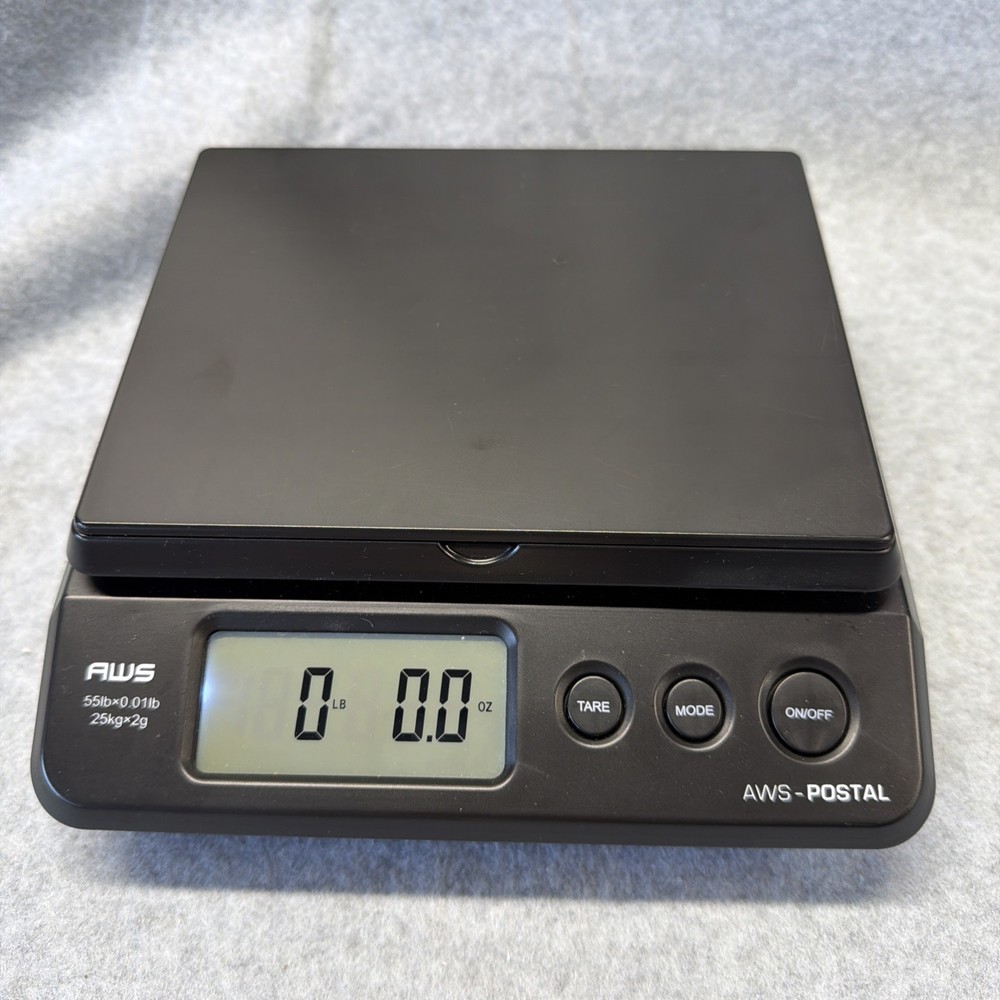 AWS Postal Digital Shipping Scale PS-25KG Battery or AC Powered 55lbs. x 0.01lbs