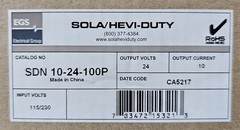 NEW in Box SolaHD SOLA/Hevi-Duty SDN 10-24-100P Power Supply 24VDC 10A