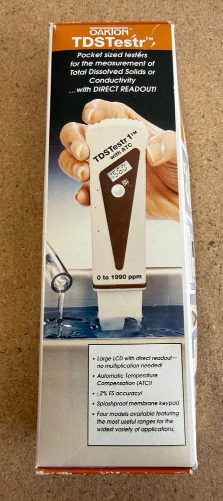 Oakton TDSTestr 1 Pocket-sized Tester Measuring Total Dissolved Solids (TDS)