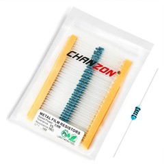 100pcs 1K 1000 Ω ohm Resistor 1/4W 0.25W Metal Film Fixed Resistor 0.01 ±1% T…