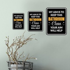 Portrait Round Plus My Aim is To Keep This Bathroom Clean Your Aim Will Help