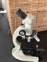 Vintage PARCO Monocular Compound Microscope 13″ Electric Illuminated Working