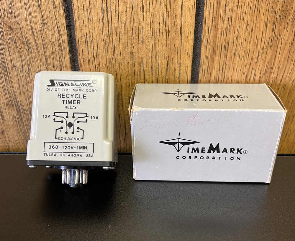 Time Mark Corp 368-120-1MIN / 3681201MIN Signaline Recycle Timer Relay NEW NOS