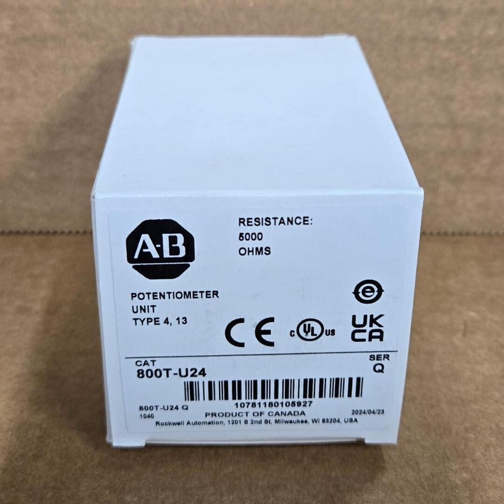 New Allen Bradley 800T-U24 Potentiometer 5000 OHMS