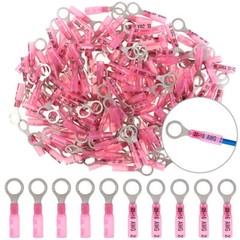 Waterproof Copper Wire Crimp Connectors Assortment Heat Shrink Ring Terminals