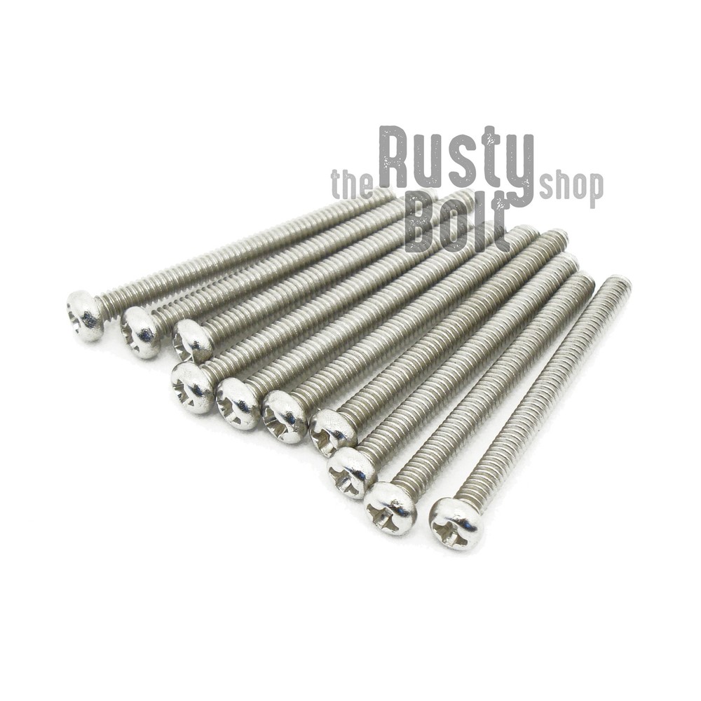 M2 x 22mm, Phillips Pan Head Screws, A2 304 18-8 Stainless Steel