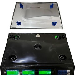 US 40kg/5g Digital Price Computing Scale Black for Vegetable Food US Plug w/ LCD