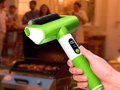 Electric Grill Brush, 2-Speed BBQ Grill Brush with LED Light/Screen Powerful