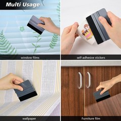 100 PCS Felt Squeegee for Vinyl – Flexible Plastic Squeegee with Fabric Felt …