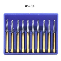 10-100PCS Dental Super Crown & Bridge Carbide Burs FG 856-014, FG Shank BOMAOER