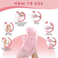 Moisturizing Gloves for Dry Hands Overnight Treatment Pair of 2 Softening Gloves
