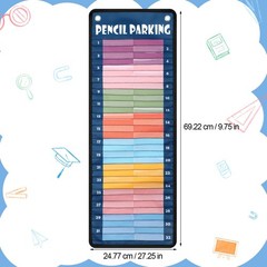 Fuutreo Pencil Parking Pocket Chart Dispenser Organizer Holder Blue