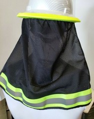 2 PC. FX SAFETY HARD HAT NECK SHIELD HELMET SUN SHADE HI VIS REFLECTIVE STRIPE