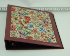 3-Ring Photo Binder Brocade Tapestry Fabric Covered w/ 25 Self Adhesive Vtg