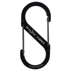 NITE IZE SB4-03-01 Double Carabiner, SS, 75 lb Limit 23PF81