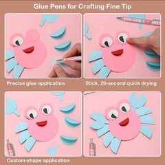 6-Pack Craft Glue Pens, Fine Tip Glue Pen for Precision Crafting/Scrapbooking…