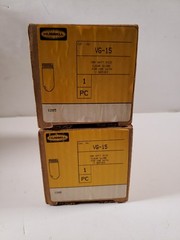 Lot Of 2 Hubbell VG-15, 100 Watt Size Clear Globe, 1205