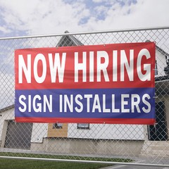 Now Hiring Sign Installers 13 oz Heavy Duty Vinyl Banner Jobs Available Sign