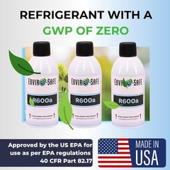 R600a Refrigerant – 6oz Upright Self Sealing Style Top. (3 Cans)