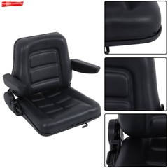 Lawn Mower Universal Fold Down Forklift Seat Armrest Tractor Skid Loader Seat