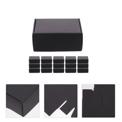 20Pcs Black Mailing Packing Boxes with Compressive Resistance and Clear Design