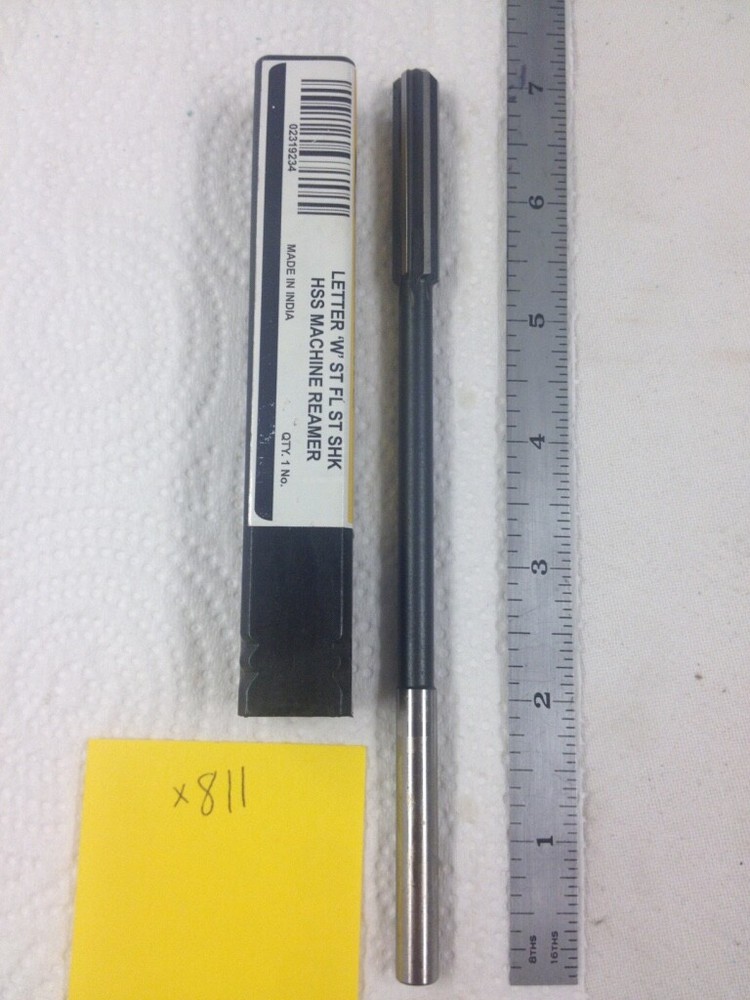 1 NEW interstate (.3860″) ‘W’ CHUCKING REAMER HSS. STRAIGHT FLUTE. (X811)