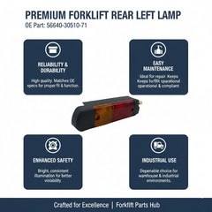 56640-30510-71 Forklift Left Rear Lamp Replacement Deep Gray Light OE Part