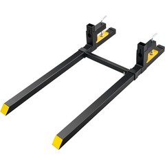 VEVOR Clamp on Pallet Forks 2000lbs Tractor Forks 60″ Adjustable Bucket Forks