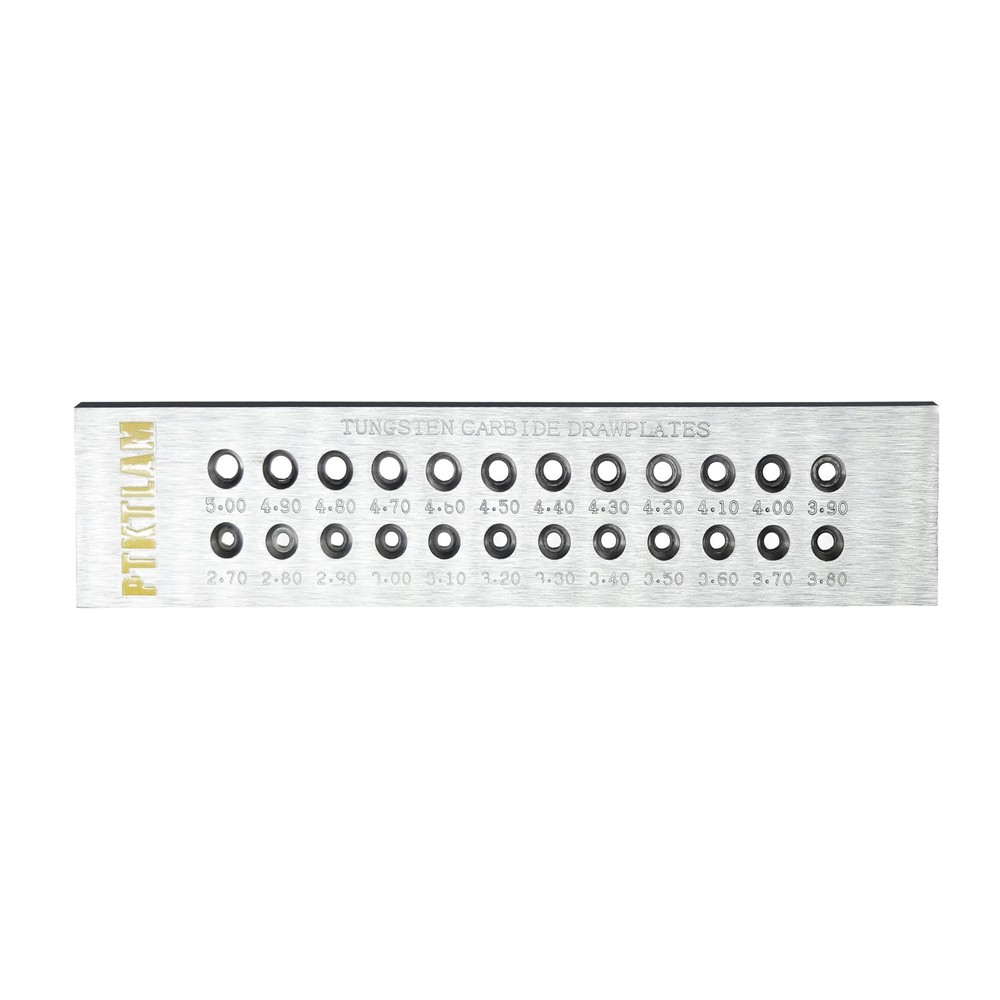 PTKTLAM Jewelry Wire Drawplate, 2.7-5.0mm, 24 Holes