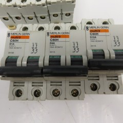 Merlin Gerin C60H Multi 9 415V 2A, 1A, 10A 2 Pole Circuit Breaker Mixed Lot Of 6