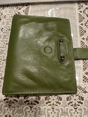 Franklin covey Compact Vintage Charlotte Full Grain Leather Olive/Green Color