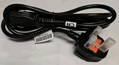 SF Cable 6 feet UK BS1363 3-pin plug to IEC C19 Power Cord