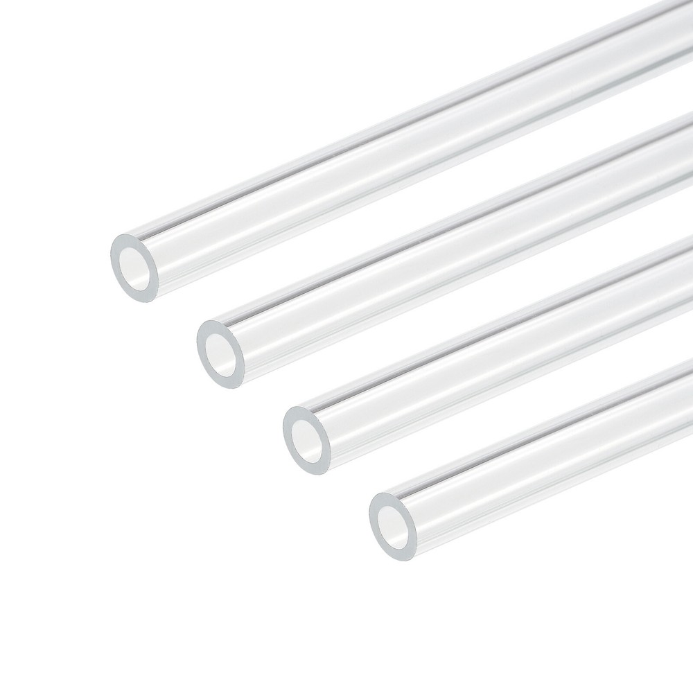 4pcs Acrylic Pipe Clear Rigid Round Tube 4mm 5/32″ ID 8mm 5/16″ OD 10″ for Lamps