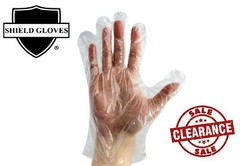 10000 Pcs, Medium 1.5 Mil High-Density Polyethylene Disposable Gloves – Clear