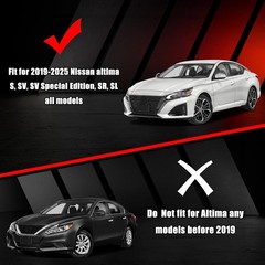 Left Side Mirror Cover Caps for 2019-2025 Nissan Altima, Directly Replace Style