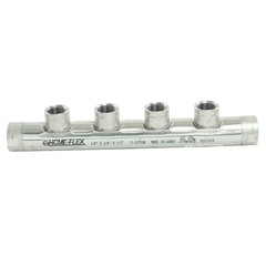 3/4 In. X 3/4 In. X (4) 1/2 In. CSST FIPT Stainless Steel Manifold