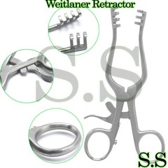 50 Pieces WEITLANER RETRACTOR 6.5″ 3x4Prong BL SURGICAL INSTRUMENTS