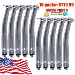 10pcs Dental High Speed Handpiece Turbine 4 Holes NSK Pana Max Style Clean Head