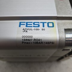 Festo ADVUL-100-50-PA Compact Pneumatic Cylinder 50mm Stroke 100mm Bore 145 Psi