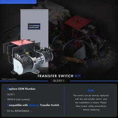 0L2911 Transfer Switch 200A with Handle Fit for Generac 200 Amp 2P 250V Generato