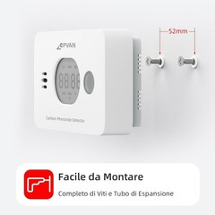 3 in 1 Carbon Monoxide Detector, 10 Year CO Alarm with Replaceable Battery…