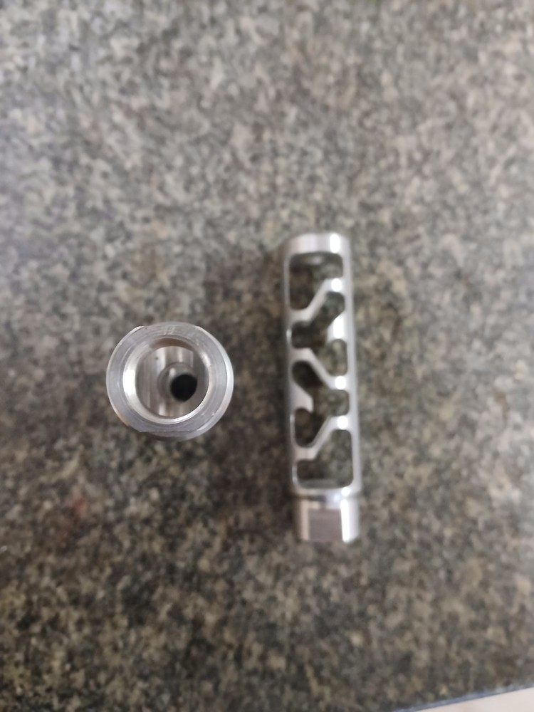Lot Of 2 Aluminum 5/8-24 Thread Decorative Muzzle End Custom Piece